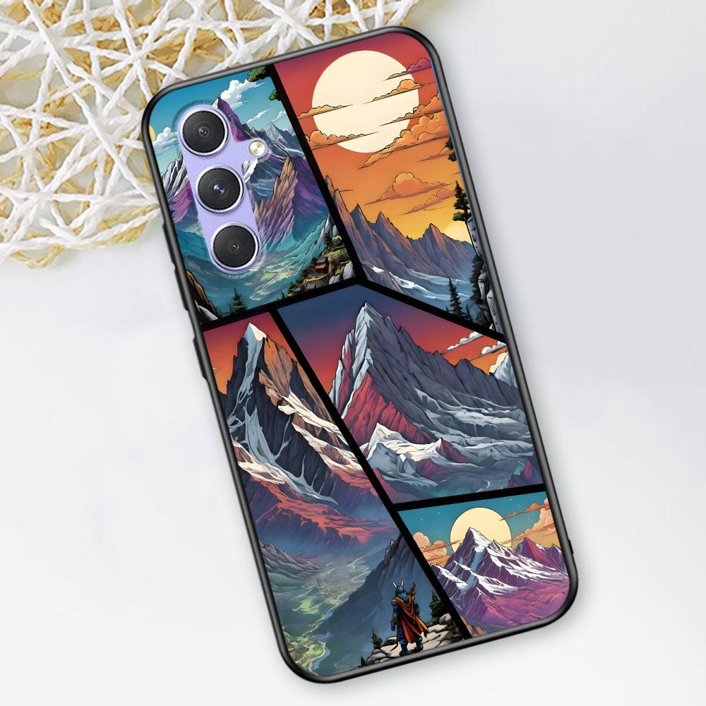 Landscape Mountain Case for Samsung Galaxy A51 A53 A54 A31 A52 A12 A13 A21s A22 A32 A11 A22 A33 A41 A52s A73 A14 TPU Phone Cover