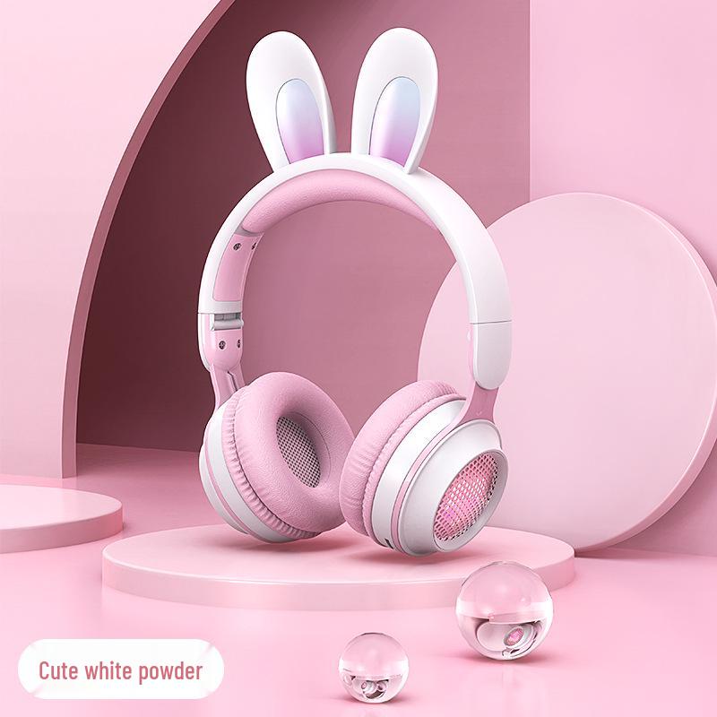 

KE-11 Rabbit Ear LED Bluetooth Gaming Headset рожевий/білий