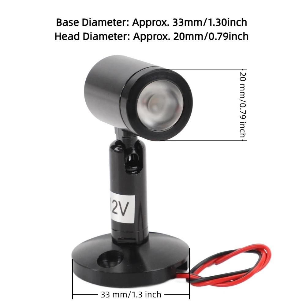 2er-Pack 1W LED Akzentstrahler DC 12V Drehbar LED Spotlights Schmuckvitrine