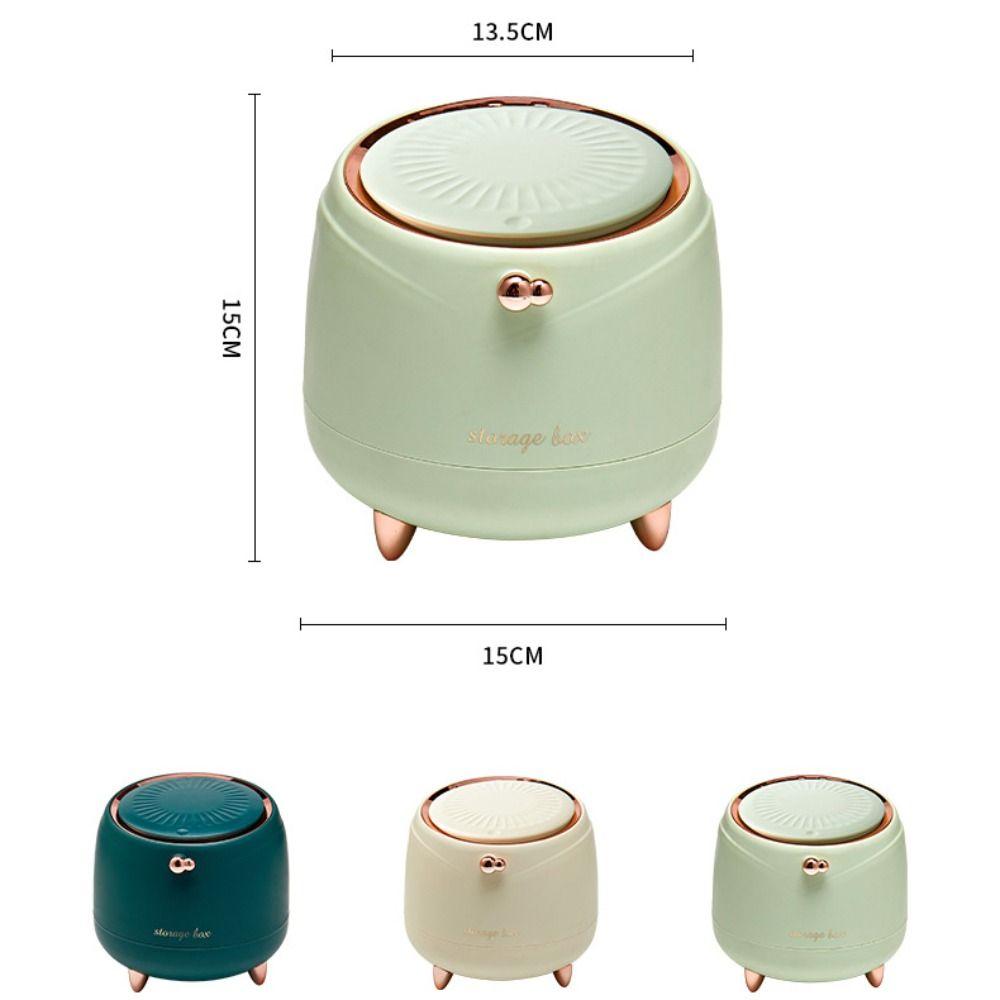 Light Luxury Desktop Trash Can Mini Size Double-layer Coffee Table Cover Pressing Type Small Storage Bucket