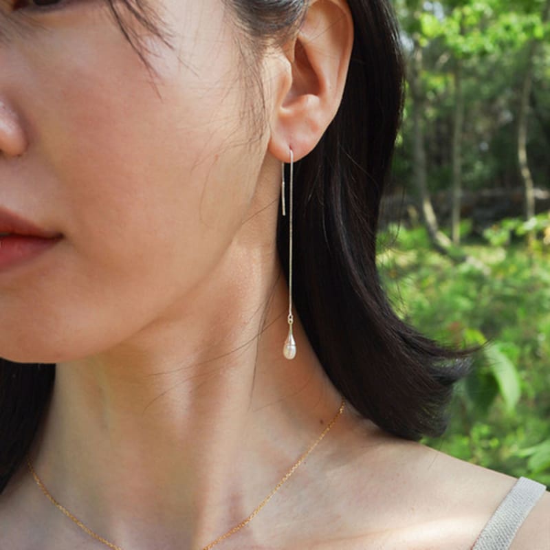 modernlike 14k gold-filled silver tray pearl necklace