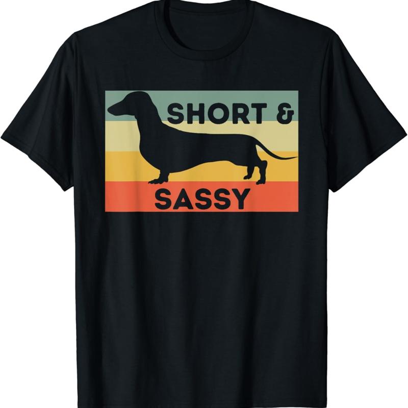 Short And Sassy Dachshund Lover Wiener Dog Badger T Shirt S разноцветный