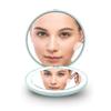 Compact Rechargeable Lighted Makeup Mirror ,1x And 10x Magnifying