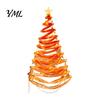 DIY Holiday Fabric Tree Decor Lighted Christmas Kit, Hanging Ornament Set Space Saving for Window Wall, Handmade Craft with LED Lights Luminous