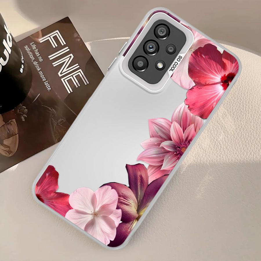 Cartoon Flower Art Case for Samsung Galaxy A12 A13 A32 A36 A16 A34 A25 A73 A23 A71 A72 A14 A56 A17 A52 A54 Phone Cover