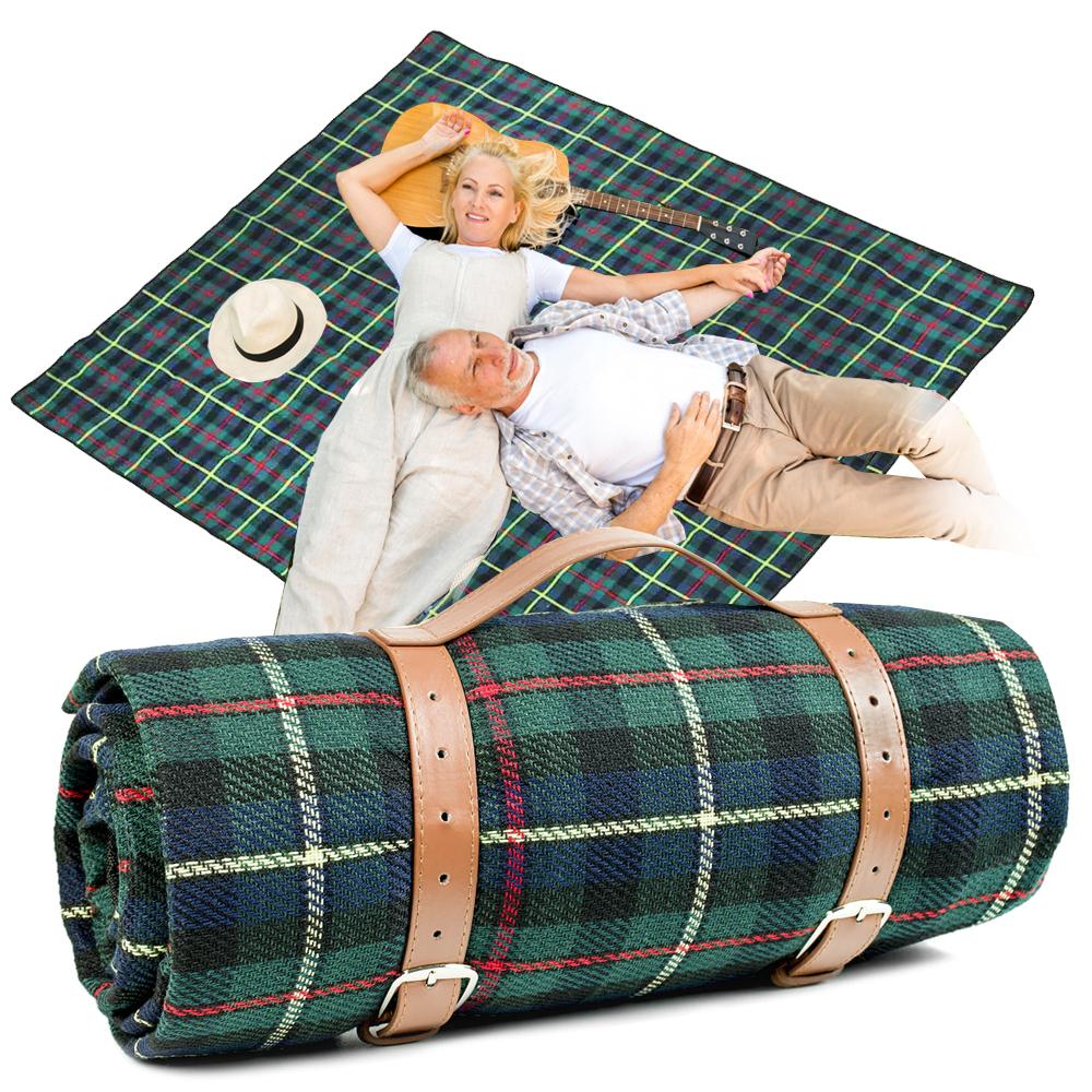 Picnic Mat Foam Blanket Waterproof Foldable Blanket With Fastening Green 200Cm