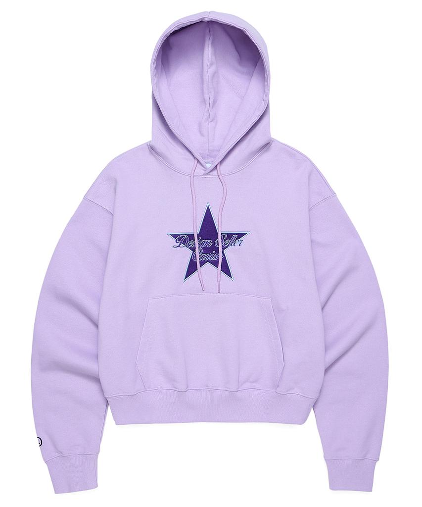 W Star Logo Cropped Hoodie Purple(Cv2Cffm401A)