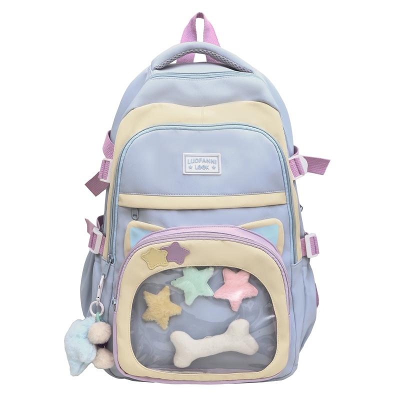 Mochila Escolar de Dibujos Animados para Mujer de Gran Capacidad para Estudiante de Secundaria