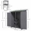 139 X 75 Fir Wood Garden Shed, with Asphalt Roof - Grey