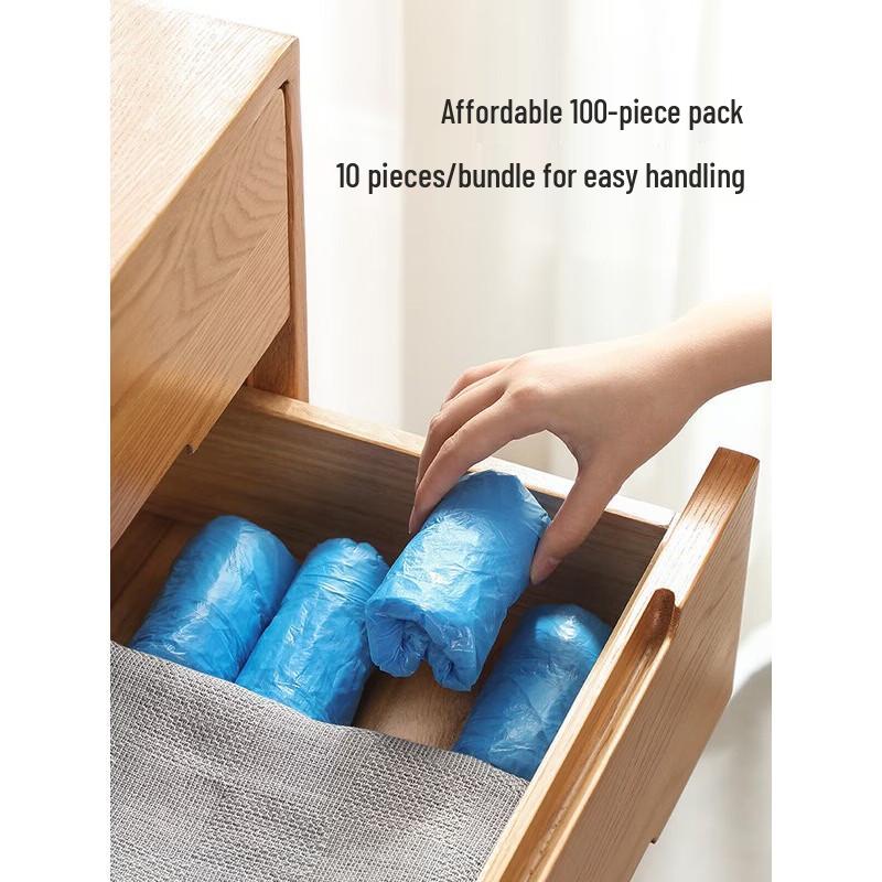 MARYYA Disposable PE Shoe Covers, 100 Count