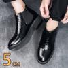 Big Size Vintage Height Increasing Ankle Boots Durable Cow Leather High-top Elevator Shoes For Men Cowboy Boots Safety Work Shoe