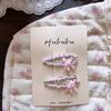 Autumn Retro Coffee Color Love Bow Hairpin Temperament All-match Children's Hair Accessories Side Bangs Hairpin Headdress