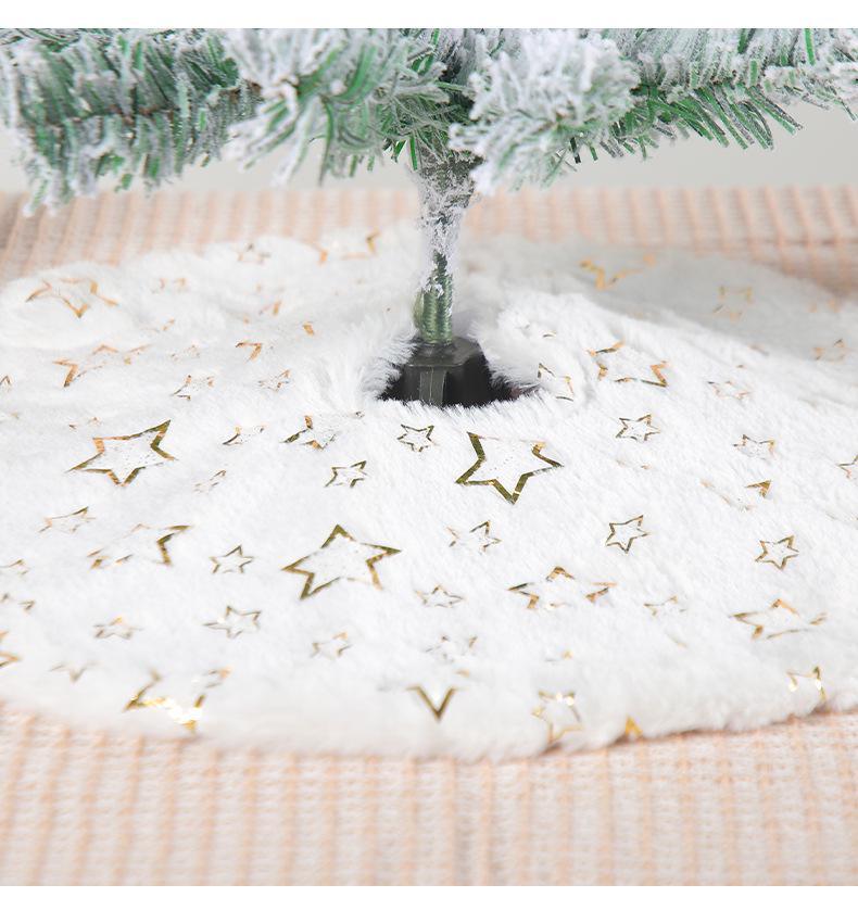 Port of Love Snowflake Mini Christmas Tree Skirt: Cute Star Ornament for Tabletop Tree Base Decoration