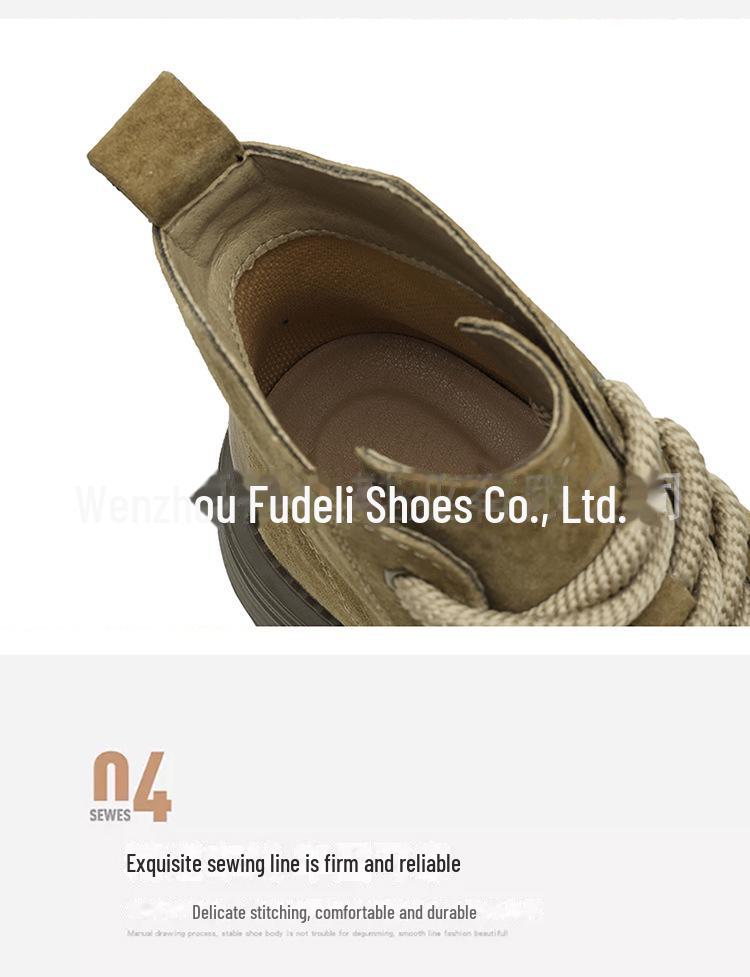 Men's 2024 Retro Martin Boots: British Style, Wear-Resistant, Thick-Soled, Autumn Trendy Yellow Boots