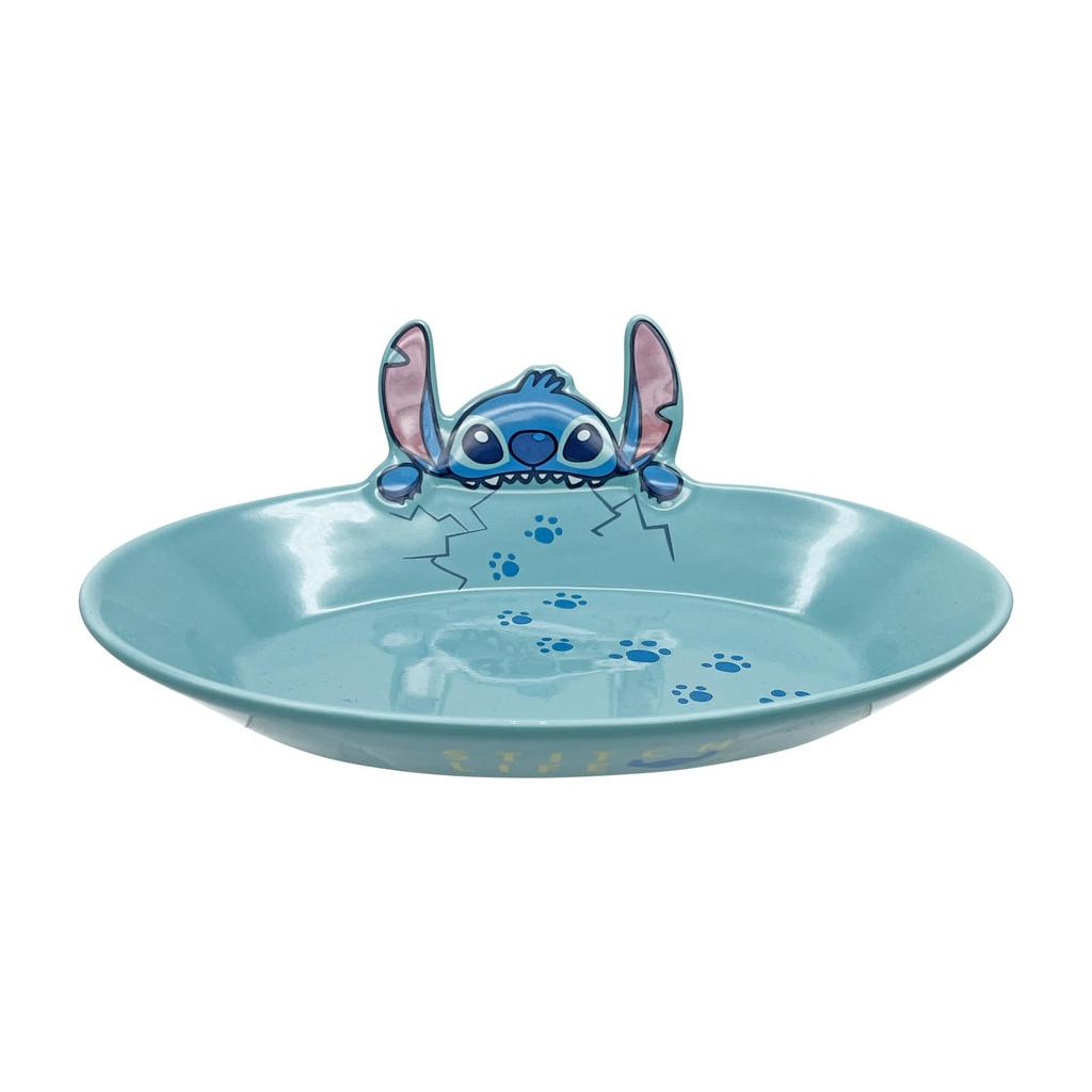Disney "Stitch" Mischievous Dinner Plate, Approximately 24cm Diameter X 6cm Depth, Blue, Perfect As a Birthday Gift (san4524)