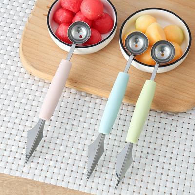 Three-In-Onewatermelon Ice Cream Spoon Ice Cream Excavation Stainless Steel Double Head Fruit Metal Kitchen