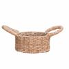 Round Shape Storage Basket Natural Material Soft Handles Cosmetics Box Decorative Lightweight Sundries Organizer Home Storage