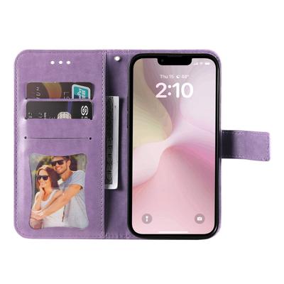 For iPhone 16e Case Floral Pattern PU Leather Wallet Stand Phone Cover