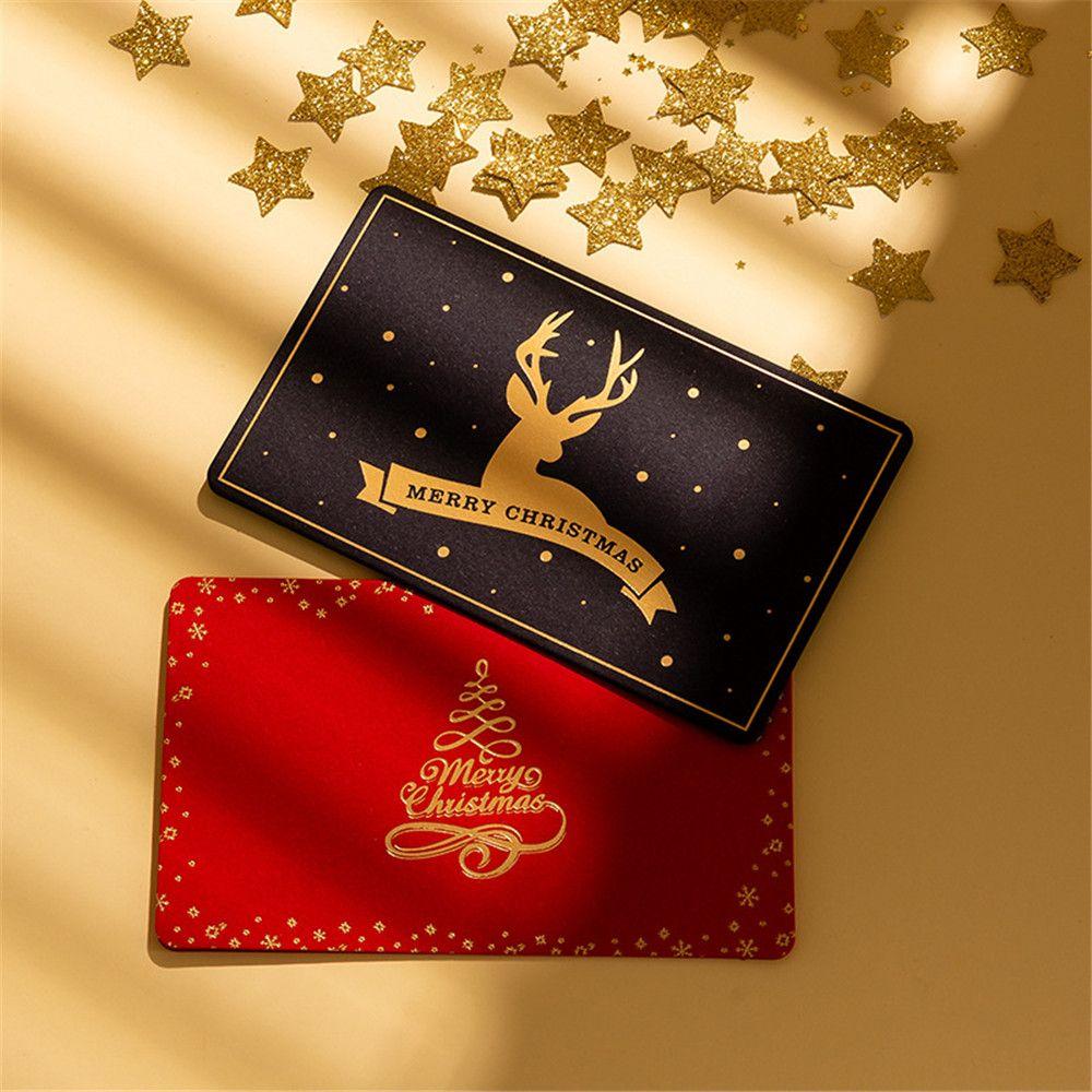 Card Cards with Envelopes Stickers Christmas Greeting Card Blessing Merry Christmas Bronzing