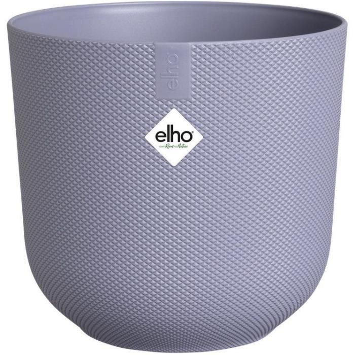 ELHO Lot de 3 pots de fleurs rond Jazz - Ø14xH13,1, Ø16xH15,3, Ø19xH17,6 cm - 7 L - Lila et Blanc