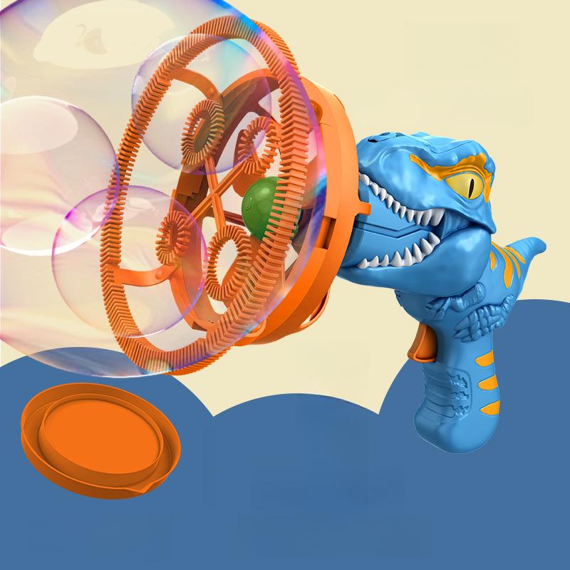 Elektrischer Ventilator Seifenblasenpistole Spielzeug für Kinder Dinosaurier Seifenblasenwerfer Kinder Blasenmaschine Hersteller Kinder Sommer Outdoor Badespielzeug