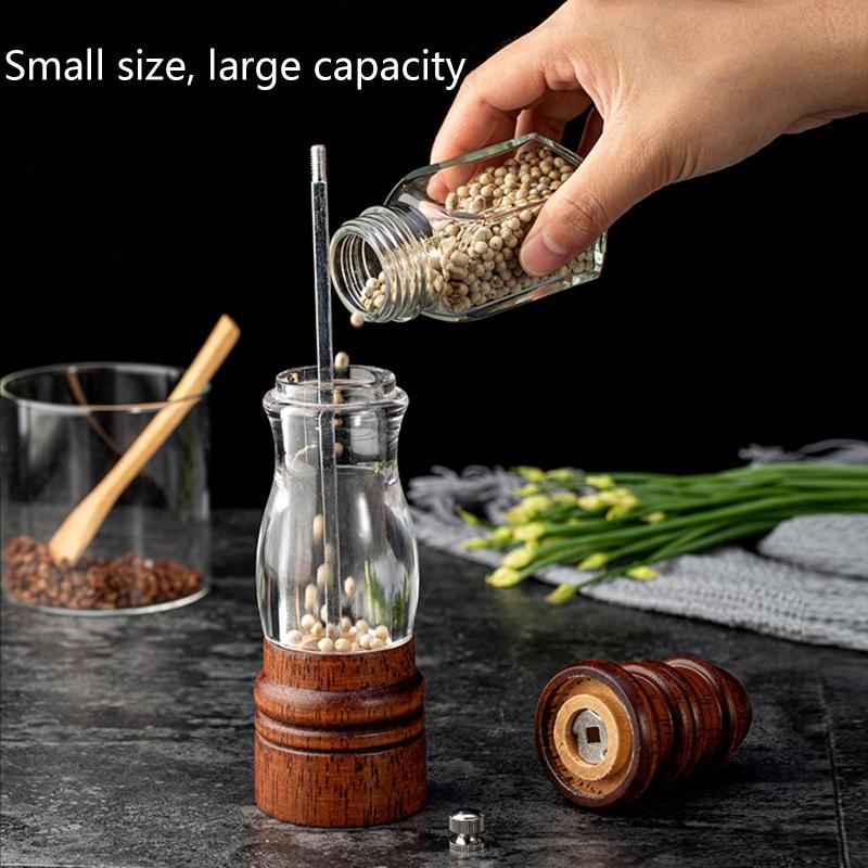 Wooden Spice Grinder Manual Salt And Pepper Grinder Set Cute Organic  Sustainable Wood Salt Pepper Mill Grinder