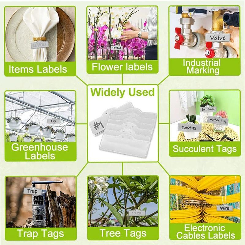 Metal Plant Labels: 100 Pcs Waterproof Rust-Resistant Aluminum Garden Tags - 25° Tilt Design for Easy Reading Outdoor Plant Markers for Gardeners &