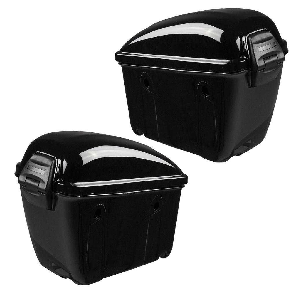 1Pair Motorcycle Saddlebags Trunk Side Luggage Pouch for Harley Softail Sportster Storage Hard Box Tool