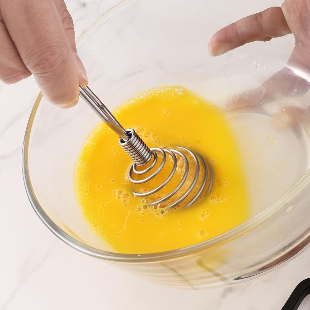 Nuevo Batidor de Huevos Manual de Acero Inoxidable Tipo Prensa Cuchara Miel Creativa Mezclador Cuchara para Remover Leche Mermelada Herramientas de Cocina para Hornear Cocinar