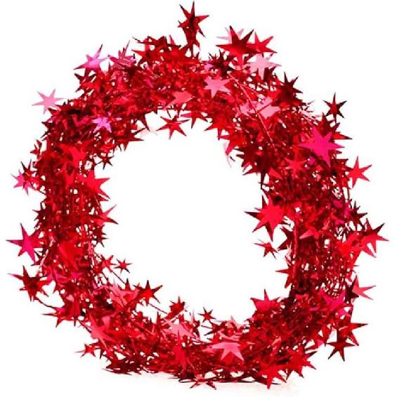 25 Ft Star Garland Christmas Tree Ornament Tinsel Wire Garland Home Baby Shower Christmas New Year Wedding Birthday Party Decoration Festive