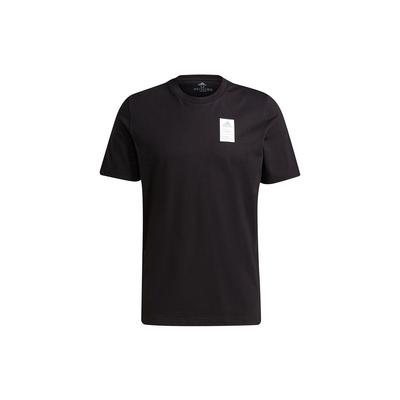 3-Stripe Logo Print Casual Sports Short Sleeve T-Shirt Men Tops Black GU3642