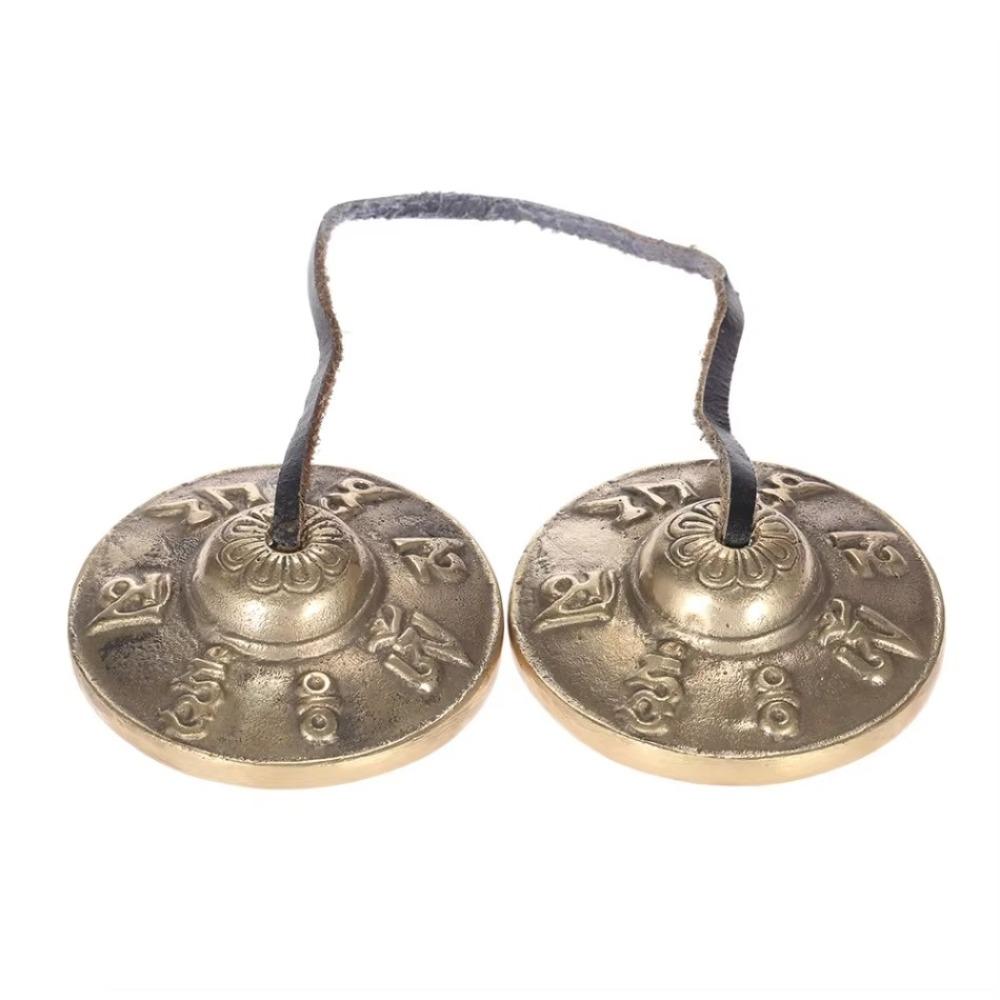 The Eight Auspicious Symbols Tingsha Cymbal Bell Handcrafted Brass Chime Bells  Buddhist