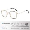 Literary Vintage Square Glasses Frame Thin Metal Glasses Men Women Myopia UV Protection Diopter -0.5 -1.0 -1.5 -2.0 To -6.0