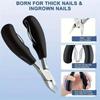 1/5PCS Stainless Steel Toenail Clippers Set with Ergonomic Handle Includes Wide Mouth Angled Scissors Nail File Cuticle Tool