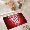 Tappetino Rettangolare Athletic Club Bilbao Strisce Rosse Bianche Logo Calcio Tappetino Antiscivolo Ingresso Tifoso di Calcio Decorazione per la Casa