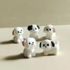 5 stk Miniature Hvalpe Eventyrhave Dekoration Kawaii Harpiks Tegneserie Dyr Hvid Hund DIY Boligindretning Dukkehus Tilbehør