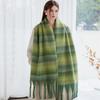 Winter Warmer Dicker Gestrickter Schal Damen Weicher Gestreifter Schal Wickel Büro Tägliche Nutzung