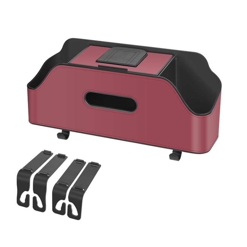 Car Backseat Organizer Storage Box 3 In 1 with Hook Auto Interior Decoration Drink Cup Tissue Phone Holder Travel Accessories