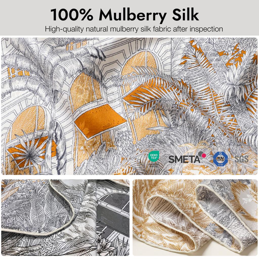 2026 Custom Hand Rolled Edge 100% Mulberry Silk Satin Shawl Luxury Digital Printed Customizable Women Silk Wrap Scarf Low MOQ