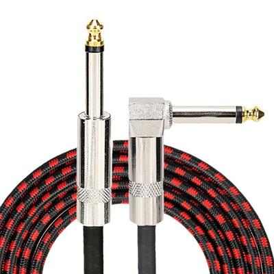 6.35mm To 6.35mm 90 Degree Right Angle Sound Cable For Electric Guitar Basses Mixer 6.35mm Connectors Long Elbow Wire