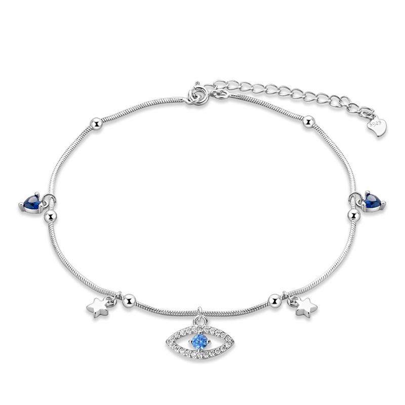 New Copper Safety Chain Butterfly Heart Tree Moon Dangle Charms Anklet Bead Fit Original Bracelet Diy Women Jewelry