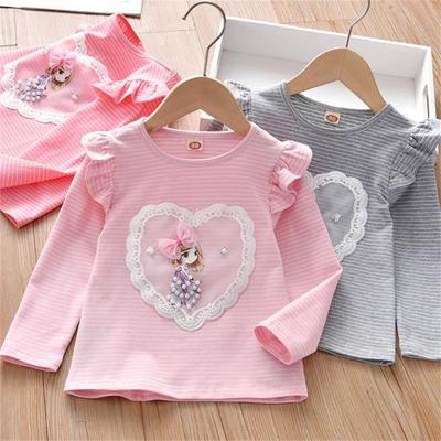 Girls Long Sleeve T-Shirt Girls' Cotton Elastic Long-Sleeved T-shirt For Baby Girls