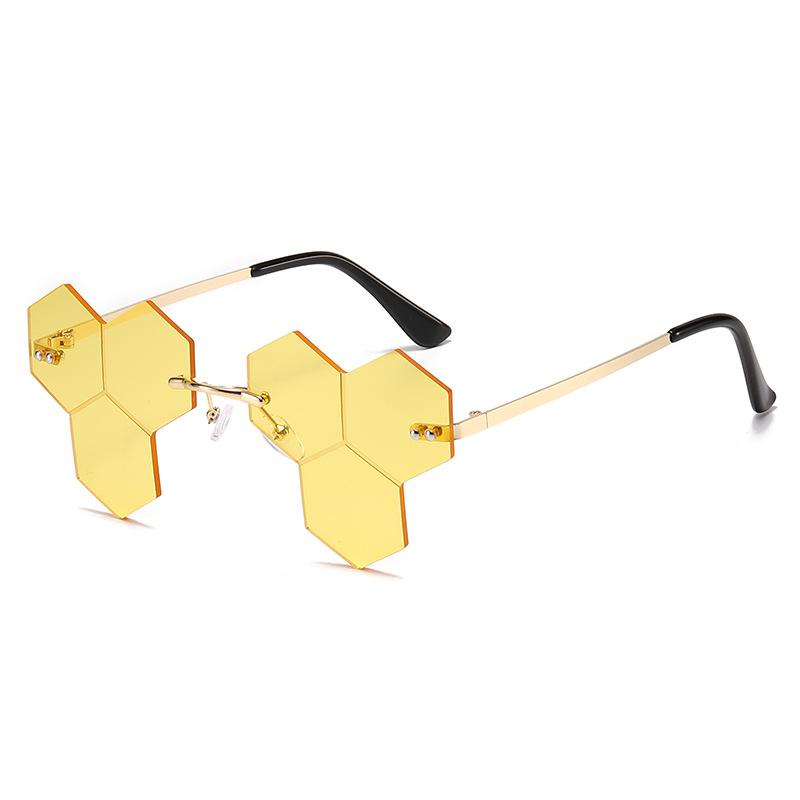 Hip Hop Rimless Sunglasses, Funny Personality Diamond Glasses Sunglasses Women