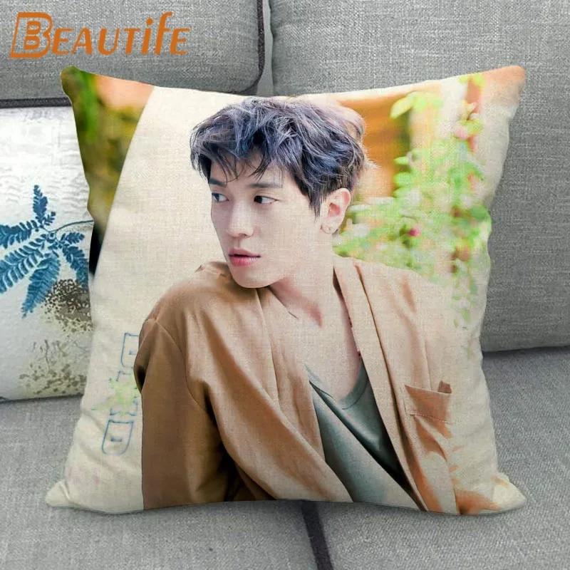 45X45cm CNBLUE KPOP Pillow Cover Square Zipper Cotton Linen Fabric Pillow Cases Bedroom Home Decorative Boys Girls Gift