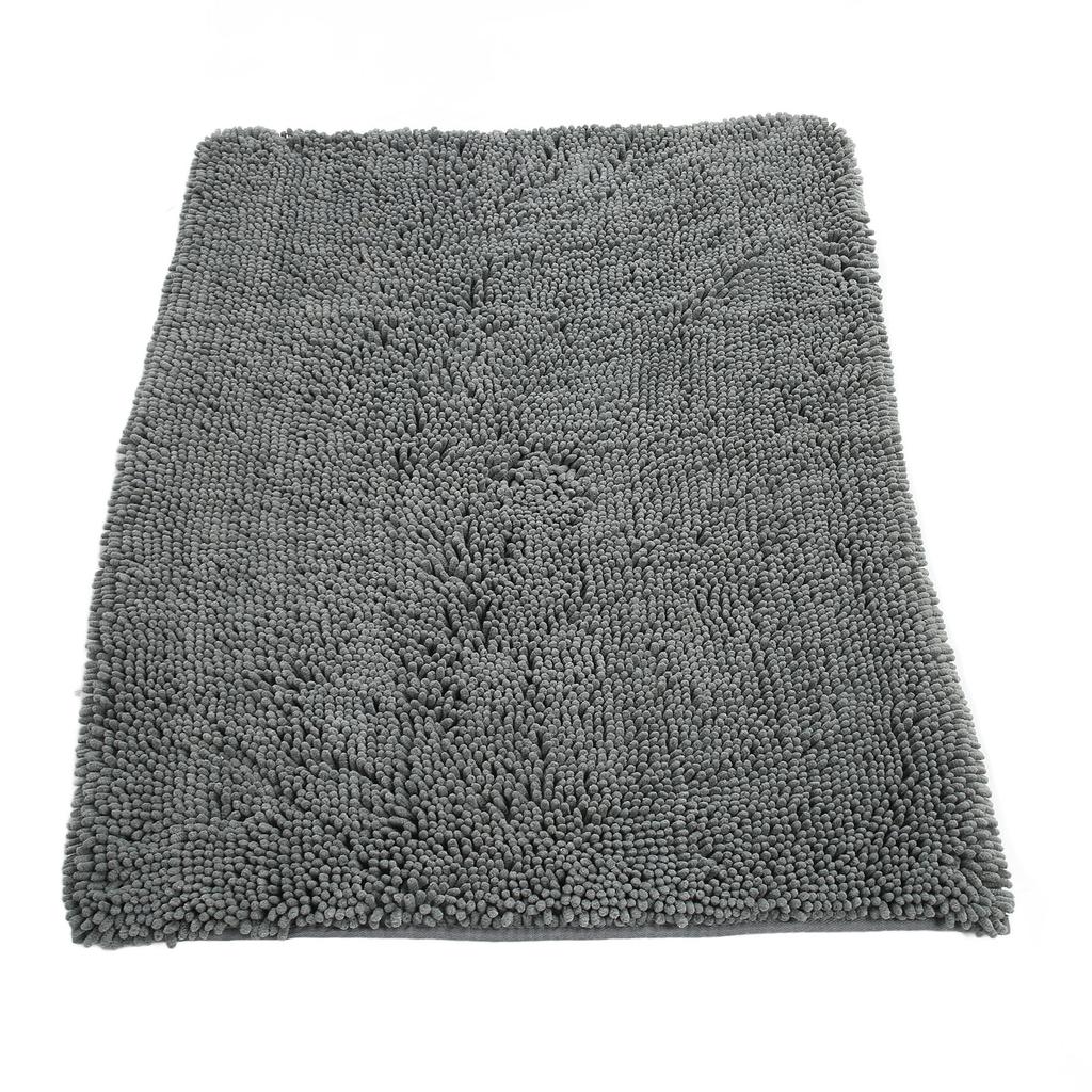 Dog Chenille Mud Mat Soft Water Absorption Slip Resistant Bottom Doormat for Indoor