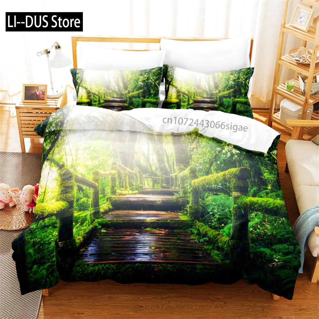 Dense Forest Bedding Set Duvet Cover Set 3d Bedding Digital Printing Queen Size Bedding Set Fashion Design