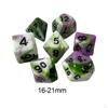 7 Piece RPG Dice Set Polyhedral 4 Color for Role Playing Game Cafe