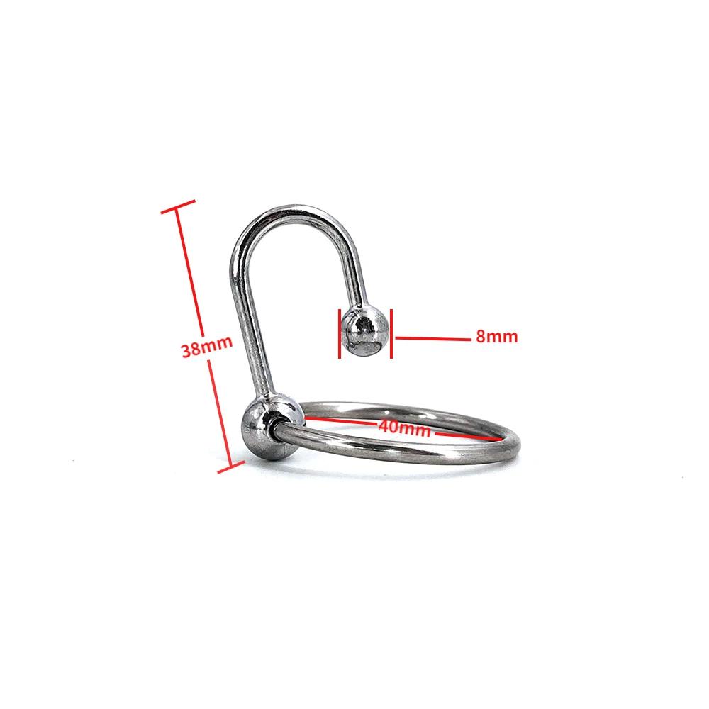Male Sex Delay Glans Ring Metal Bead Penis Rings Stimulator Irritation Urethral Dilators Cock Ring Penis Plug Sex Toy For Men