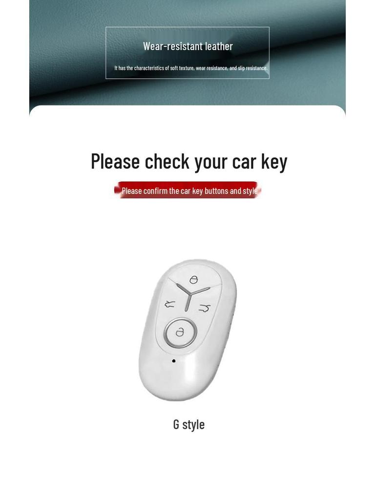 Geely Star Wish Key Cover - Original Color Remote Protective Case with Key Ring and Bag, Car Accessory