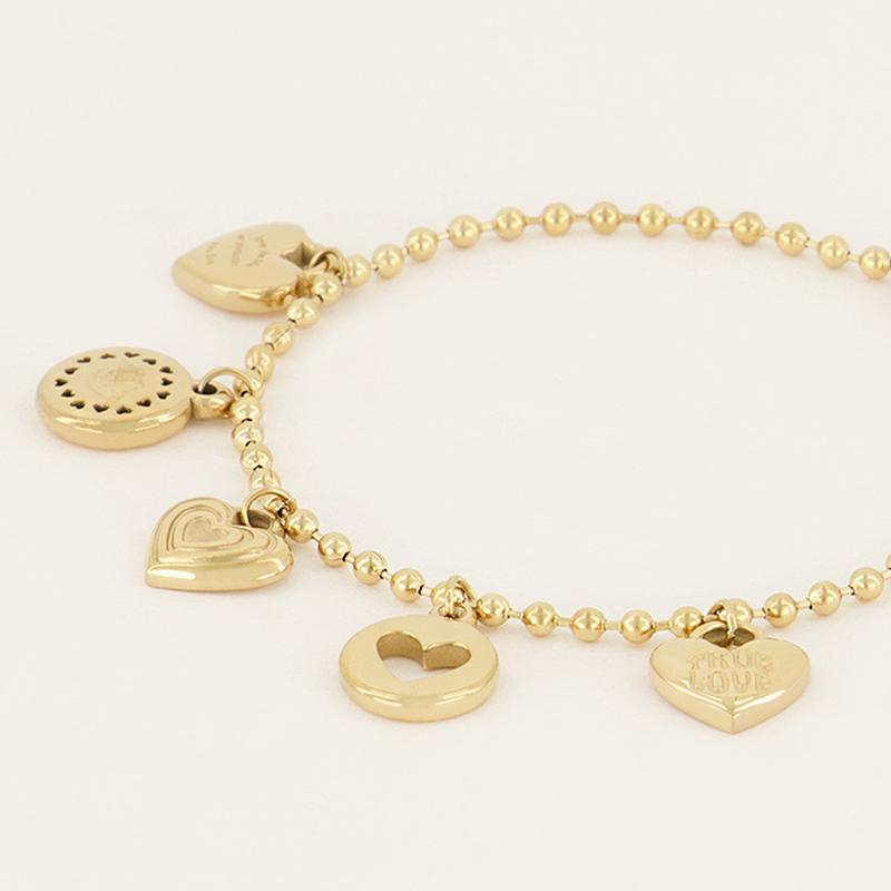 Collana a Catena con Ciondolo a Forma di Cuore in Acciaio Inossidabile, Fascino Geometrico, Resistente all'Acqua, Chic, Popolare, Gioiello Romantico, Regalo